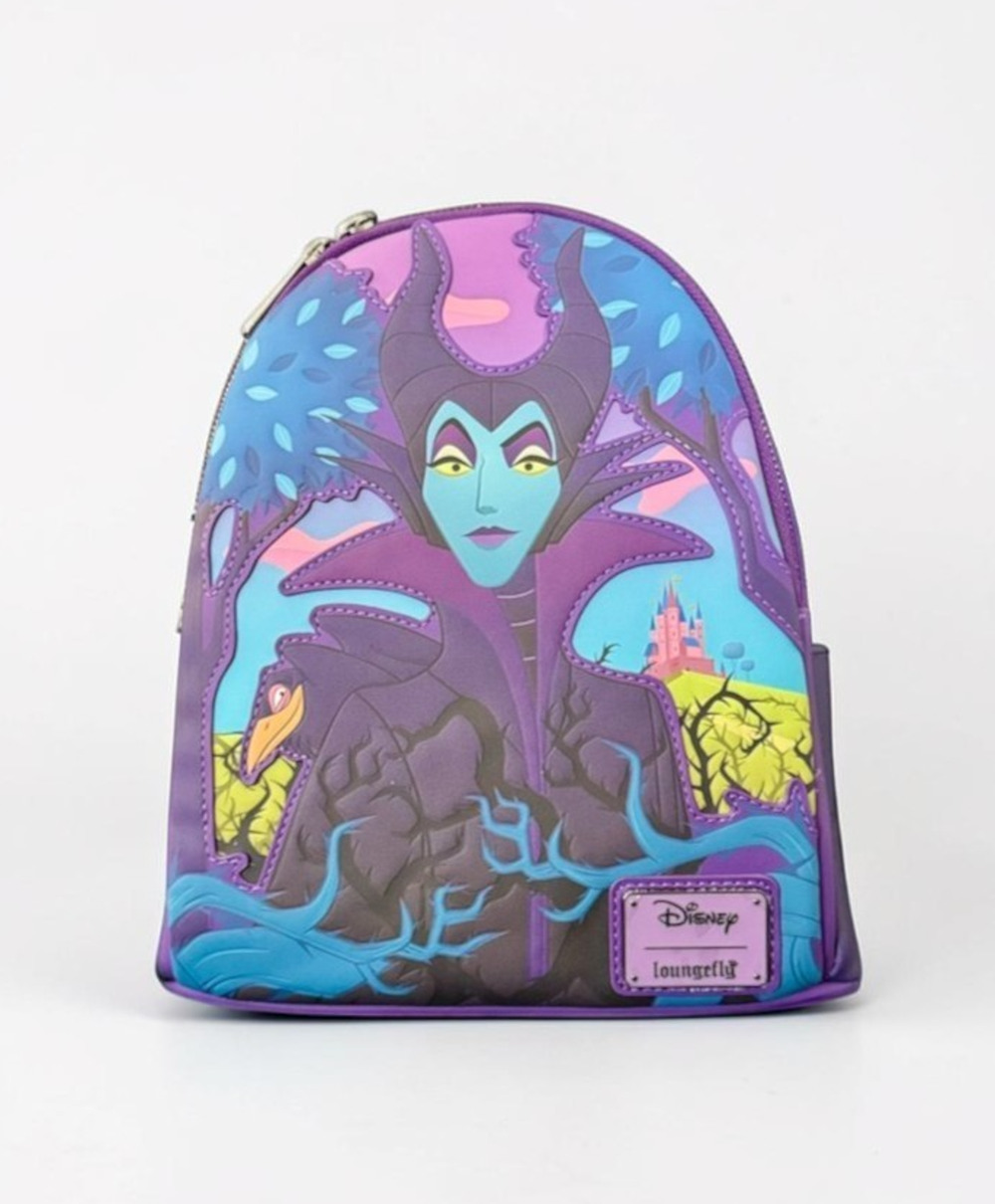 Loungefly Disney Villains Maleficent Forest Scene Mini Backpack NWT